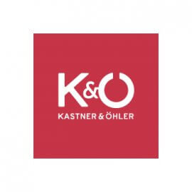 Quadratisches Kastner & Öhler Logo in Rot mit dem weißen Kürzel „K&Ö“ und dem vollen Markennamen darunter.