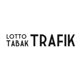 Minimalistisches, schwarzes Logo mit dem Schriftzug „LOTTO TABAK TRAFIK“ in klaren Großbuchstaben auf weißem Hintergrund.