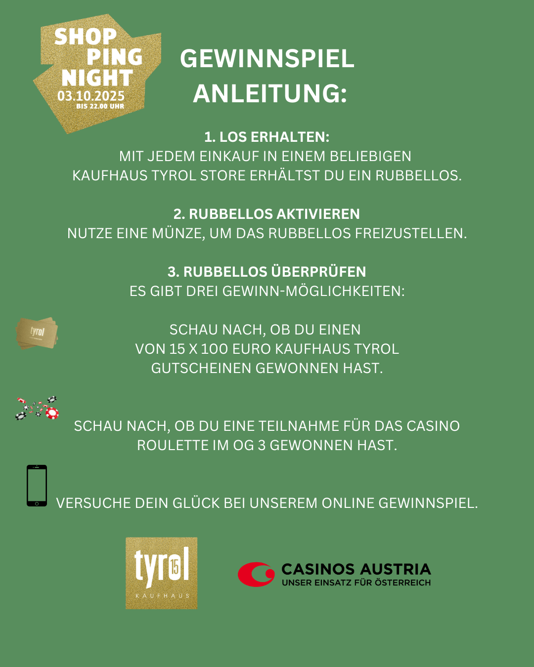 Anleitung Gewinnspiel-Shopping Night KHT Anleitung Shopping Night Gewinnspiel